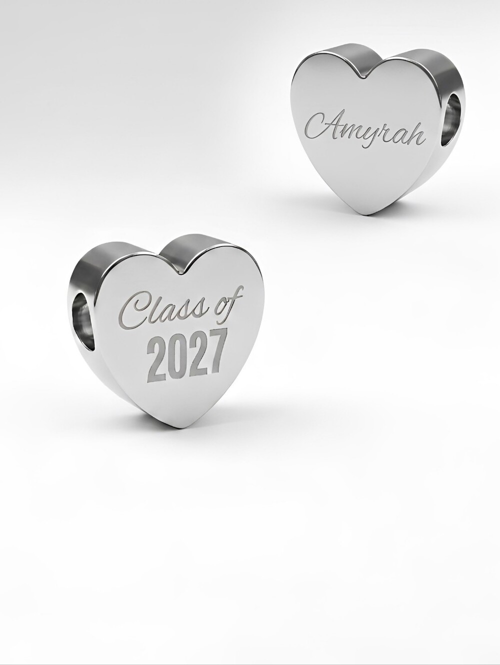 Personalized Class Of 2027 Graduation Heart Charm